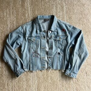 Denim Star Embroidered Women's Jacket